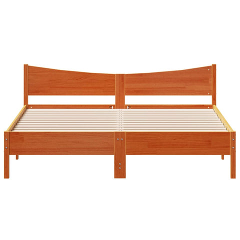 vidaXL Bed Frame without Mattress Wax Brown 180x200 cm Super King Solid Wood Pine