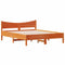 vidaXL Bed Frame without Mattress Wax Brown 160x200 cm Solid Wood Pine