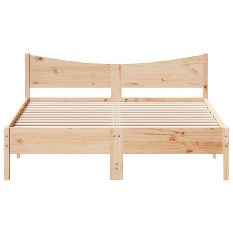 vidaXL Bed Frame without Mattress 150x200 cm King Size Solid Wood Pine
