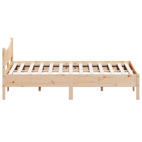 vidaXL Bed Frame without Mattress 150x200 cm King Size Solid Wood Pine