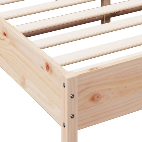 vidaXL Bed Frame without Mattress 150x200 cm King Size Solid Wood Pine