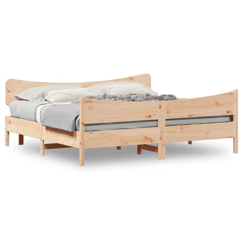 vidaXL Bed Frame without Mattress 200x200 cm Solid Wood Pine