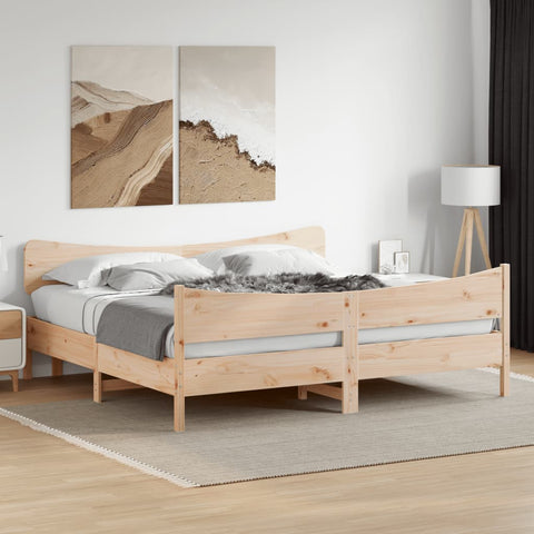 vidaXL Bed Frame without Mattress 200x200 cm Solid Wood Pine