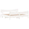 vidaXL Bed Frame without Mattress White 200x200 cm Solid Wood Pine