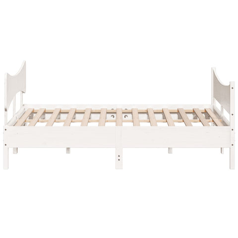 vidaXL Bed Frame without Mattress White 200x200 cm Solid Wood Pine