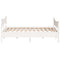vidaXL Bed Frame without Mattress White 200x200 cm Solid Wood Pine