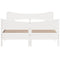 vidaXL Bed Frame without Mattress White 150x200 cm King Size Solid Wood Pine