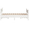 vidaXL Bed Frame without Mattress White 150x200 cm King Size Solid Wood Pine