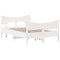 vidaXL Bed Frame without Mattress White 120x200 cm Solid Wood Pine