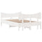 vidaXL Bed Frame without Mattress White 120x200 cm Solid Wood Pine