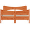 vidaXL Bed Frame without Mattress Wax Brown 140x190 cm Solid Wood Pine