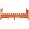 vidaXL Bed Frame without Mattress Wax Brown 140x190 cm Solid Wood Pine
