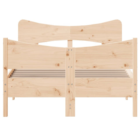 vidaXL Bed Frame without Mattress 120x190 cm Small Double Solid Wood Pine