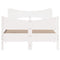 vidaXL Bed Frame without Mattress White 120x190 cm Small Double Solid Wood Pine