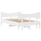 vidaXL Bed Frame without Mattress White 120x190 cm Small Double Solid Wood Pine