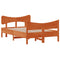vidaXL Bed Frame without Mattress Wax Brown 120x190 cm Small Double Solid Wood Pine