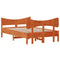 vidaXL Bed Frame without Mattress Wax Brown 120x190 cm Small Double Solid Wood Pine