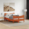 vidaXL Bed Frame without Mattress Wax Brown 120x190 cm Small Double Solid Wood Pine