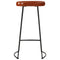 vidaXL 5 Piece Bar Set Solid Rough Wood Mango and Metal