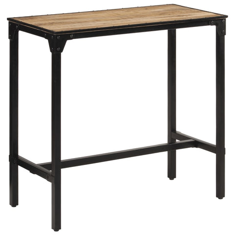 vidaXL 5 Piece Bar Set Solid Rough Wood Mango and Metal