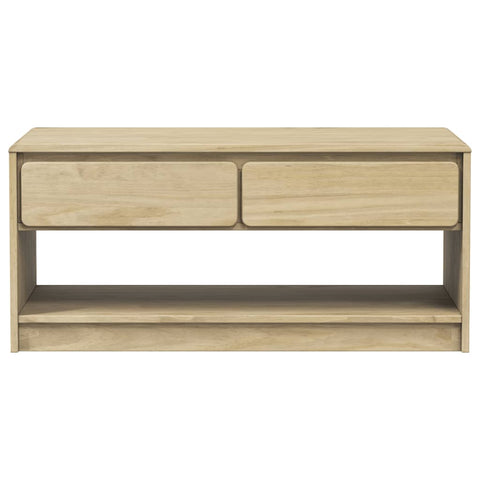 vidaXL Coffee Table SAUDA Oak 99x55x45 cm Solid Wood Pine