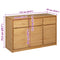 vidaXL Sideboard SAUDA Oak 114x43x75.5 cm Solid Wood Pine