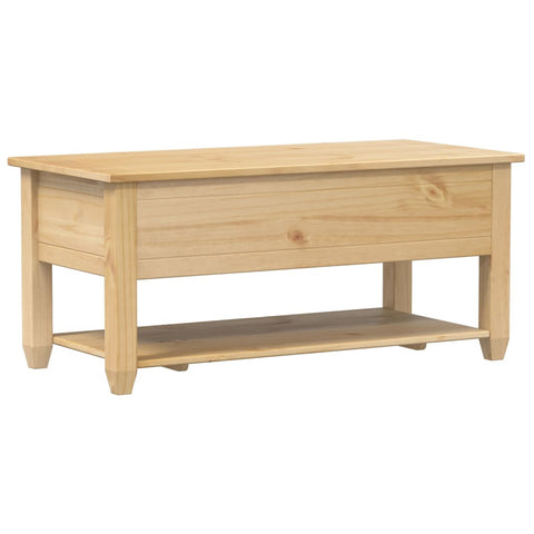 vidaXL Coffee Table with Drawers Corona 100x48x45 cm Solid Wood Pine