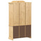 vidaXL Glass Display Cabinet Corona 103.5x42x180 cm Solid Wood Pine