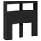 vidaXL Headboard Cabinet with LED Black 100x17x102 cm