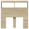 vidaXL Headboard Cabinet with LED Sonoma Oak 100x17x102 cm