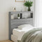 vidaXL Headboard Cabinet with LED Grey Sonoma 100x17x102 cm