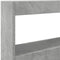 vidaXL Headboard Cabinet with LED Concrete Grey 120x17x102 cm