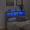 vidaXL Headboard Cabinet with LED Grey Sonoma 140x17x102 cm