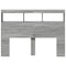 vidaXL Headboard Cabinet with LED Grey Sonoma 140x17x102 cm