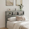 vidaXL Headboard Cabinet with LED Grey Sonoma 140x17x102 cm