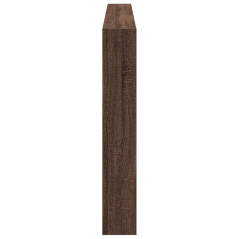 vidaXL Headboard Cabinet with LED Brown Oak 200x17x102 cm