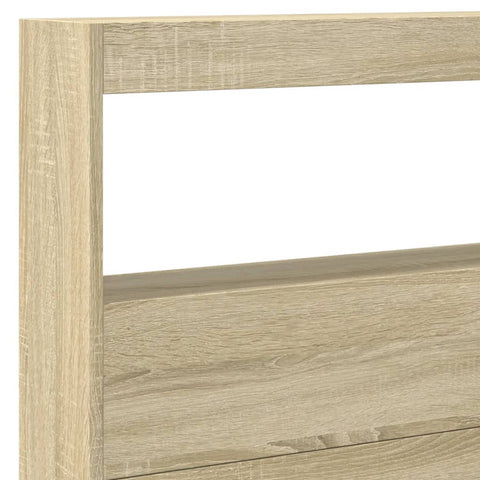 vidaXL Headboard Cabinet with LED Sonoma Oak 220x17x102 cm