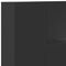 vidaXL Headboard Cabinet with LED Black 100x16.5x103.5 cm