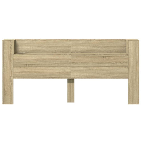 vidaXL Headboard Cabinet with LED Sonoma Oak 220x16.5x103.5 cm