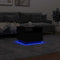 vidaXL Coffee Table with LED Lights Black 50x49x40 cm