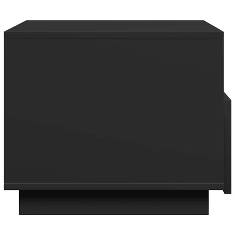 vidaXL Coffee Table with LED Lights Black 50x49x40 cm