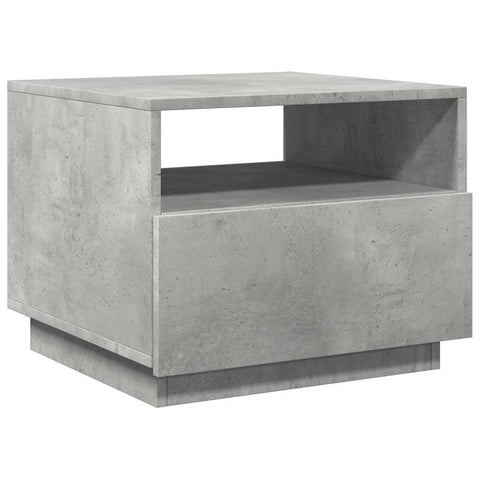vidaXL Coffee Table with LED Lights Concrete Grey 50x49x40 cm