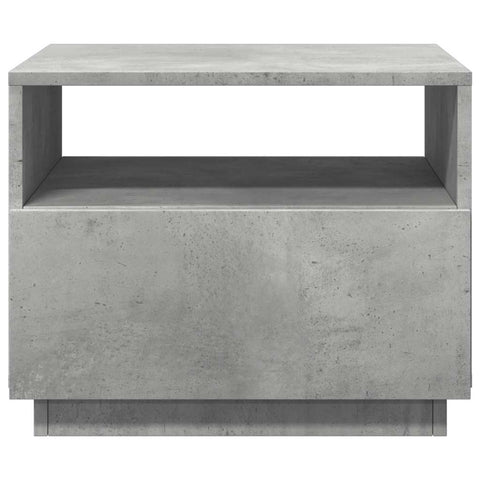 vidaXL Coffee Table with LED Lights Concrete Grey 50x49x40 cm