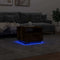 vidaXL Coffee Table with LED Lights Smoked Oak 50x49x40 cm