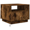 vidaXL Coffee Table with LED Lights Smoked Oak 50x49x40 cm