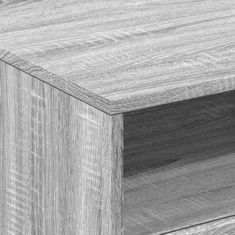 vidaXL Coffee Table with LED Lights Grey Sonoma 50x49x40 cm