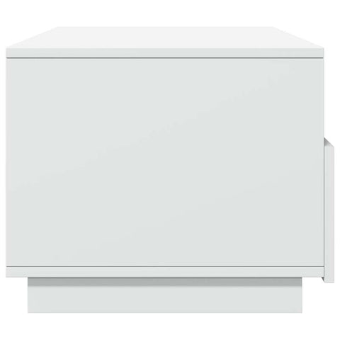 vidaXL Coffee Table with LED Lights White 90x49x40 cm