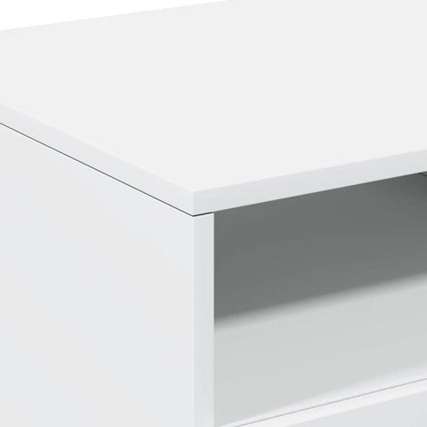 vidaXL Coffee Table with LED Lights White 90x49x40 cm