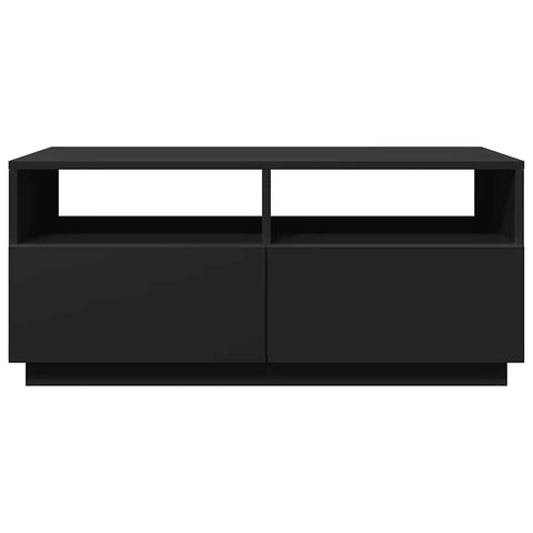 vidaXL Coffee Table with LED Lights Black 90x49x40 cm