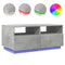 vidaXL Coffee Table with LED Lights Concrete Grey 90x49x40 cm
